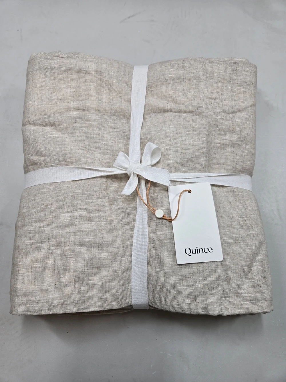 NWT QUINCE Set Of 2 48x96 European Linen Curtains Flax 0032